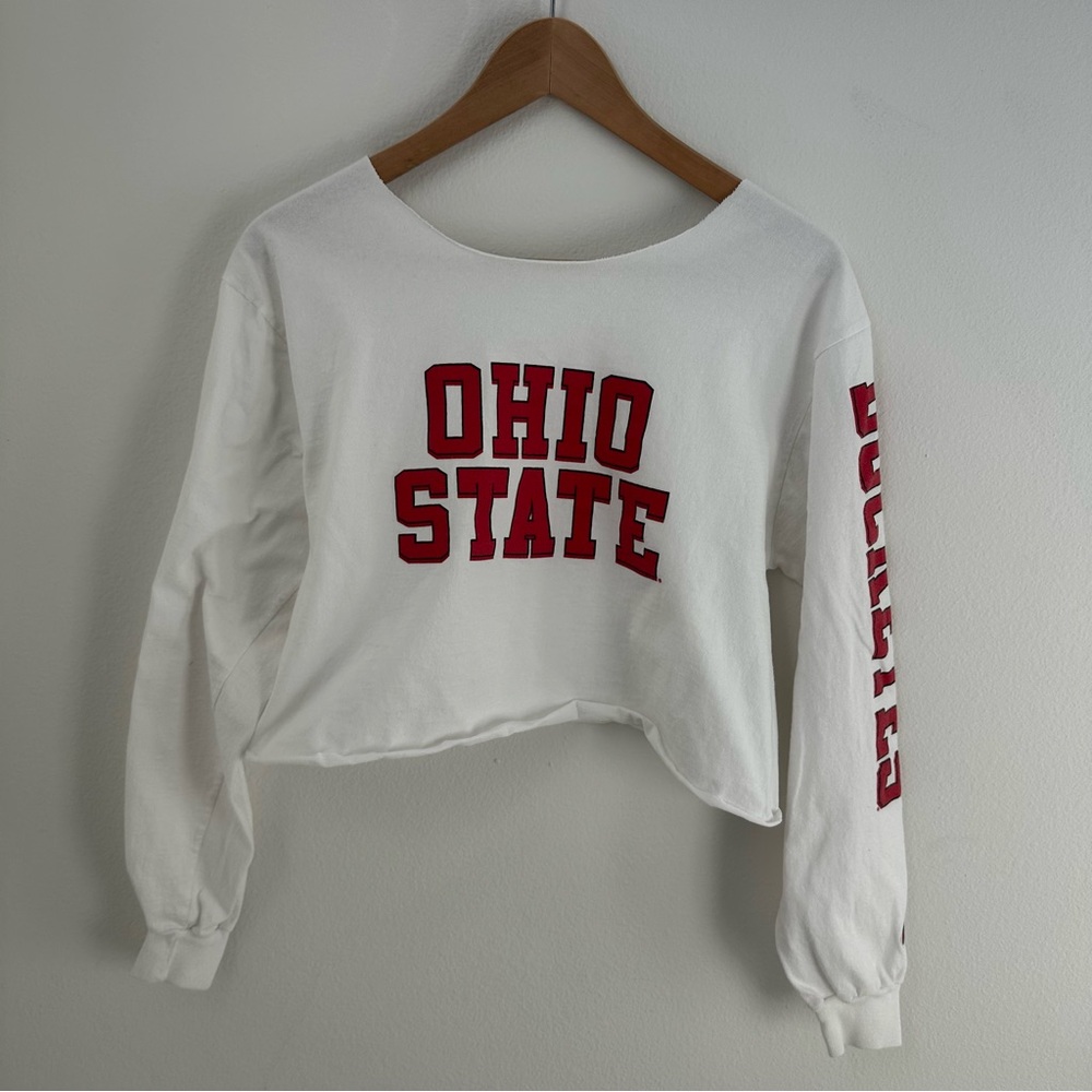 Champion White Ohio State Buckeyes Long Sleeve Tee